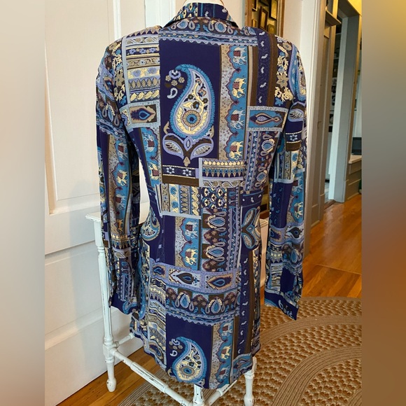 Vintage 90s Tunic length Louben Blouse. Size 6. - Picture 2 of 16